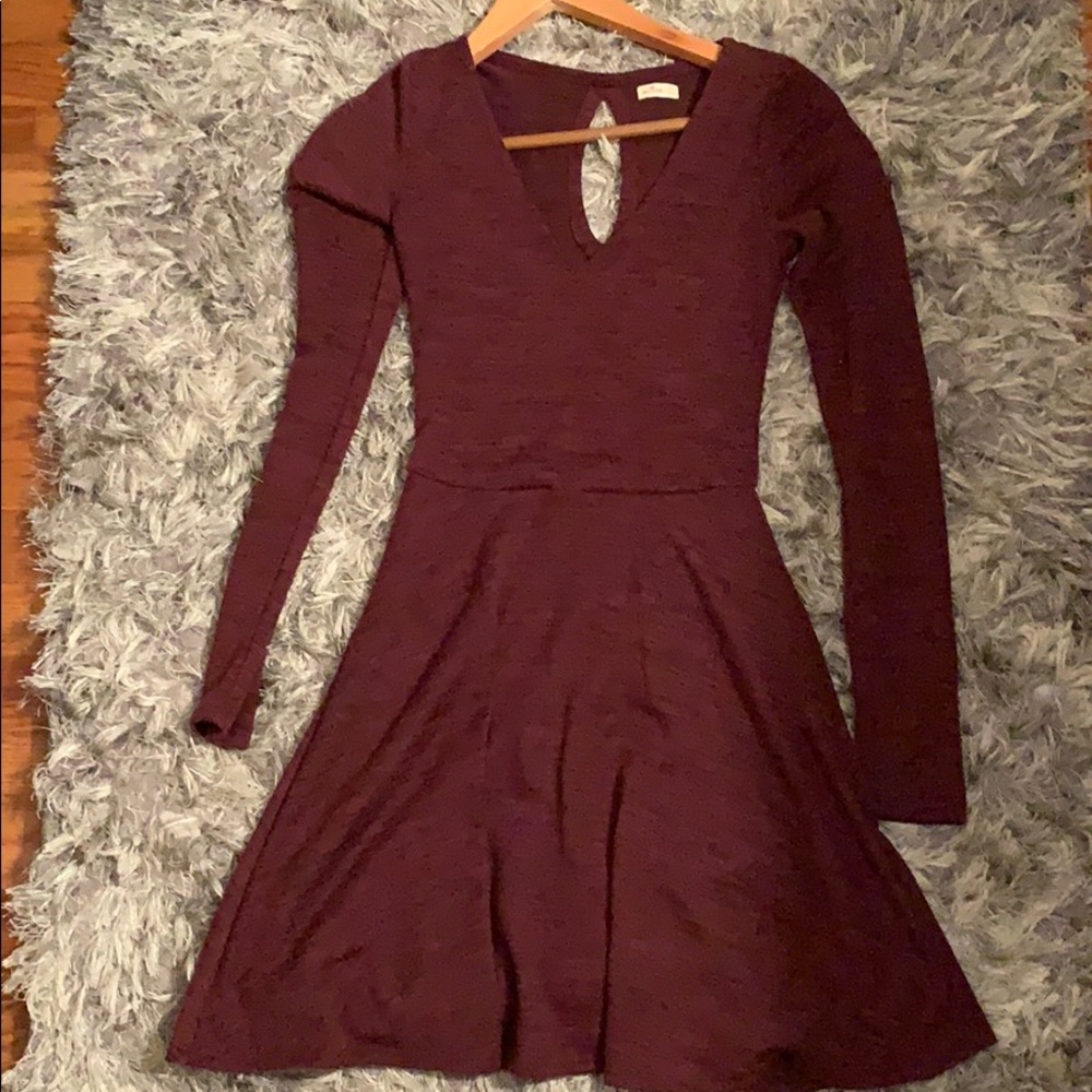Maroon long sleeve dress from hollister